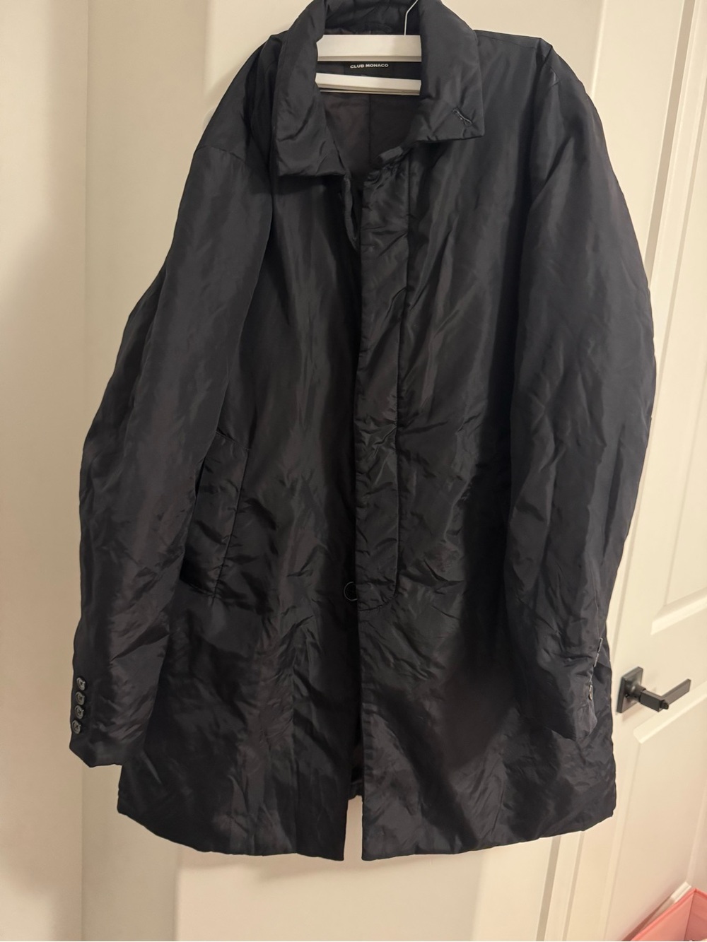Club Monaco Black Men's Trench Coat